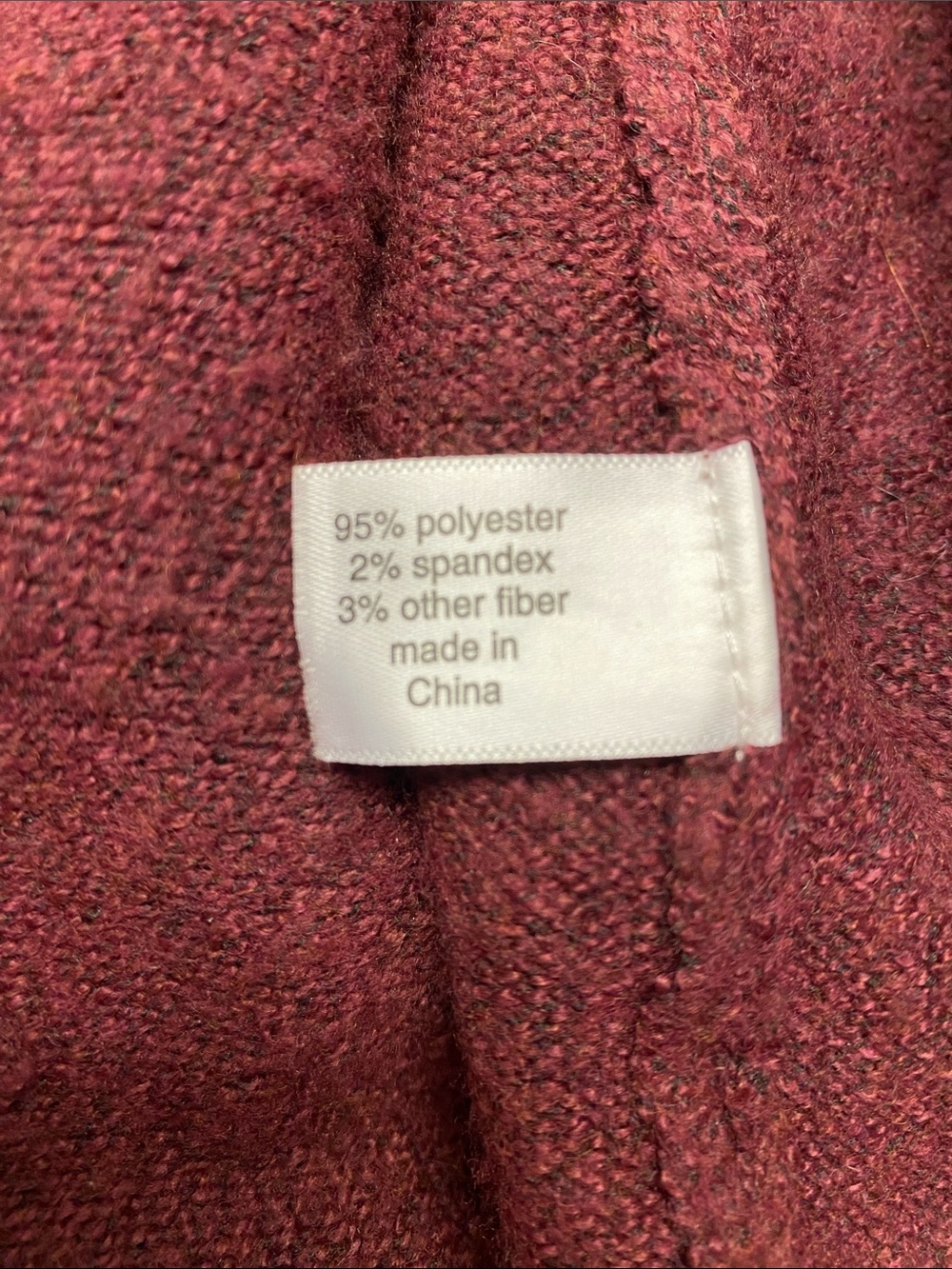 Lane Bryant Hooded Open-Front Poncho Jacket - Maroon - Picture 9 of 10